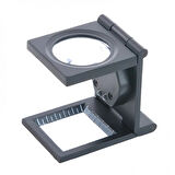 -25X25 Mm Full Çelik Kaplı Katlamalı Büyüteç Th-9005B