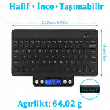  Kablosuz Bluetooth Klavye + Mouse Seti (iOS / Android / Windows Uyumlu) SİYAH