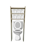 Klozet Üstü Düzenleyici, Banyo Rafı Kumtaşı()