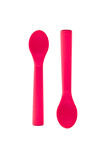 BABYCHEFS %100 PREMIUM SİLİKON 2'Lİ KAŞIK SETİ PEMBE
