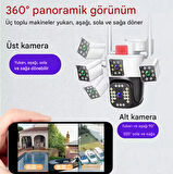 360 Derece 10x Zoom 3 Ekranlı HD Gece Görüş Kamerası Dış Mekan Ve İç Mekan Koruma Yüksek Çözünürlük