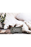Bluetooth Hoparlör FM Radyo LED Ayna Ekranlı Dijital Çalar Saat Masa Üstü Alarm Termometre