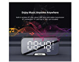 Bluetooth Hoparlör FM Radyo LED Ayna Ekranlı Dijital Çalar Saat Masa Üstü Alarm Termometre