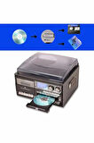 KN-110 Vintage Plak CD Kaset USB Bluetooth TF AUX Özelikli Pikap