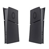 Playstation 5 Slim DİJİTAL Versiyon Uyumlu Fan Delikli Dış Kasa - Kapak Seti - Siyah