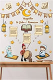 Manilerle Hoşgeldin Ramazan Sticker Seti Ramazan Süsü Duvar Sticker Kendinden Yapışkanlı