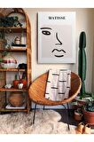 Soyut Dekoratif Vintange Retro Bohe Bohem Boho Art Vektorel Abstract Minimalist Canvas Kanvas Tablo