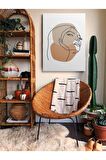 Soyut Dekoratif Vintange Retro Bohe Bohem Boho Art Vektorel Abstract Minimalist Canvas Kanvas Tablo