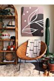 Soyut Dekoratif Vintange Retro Bohe Bohem Boho Art Vektorel Abstract Minimalist Canvas Kanvas Tablo
