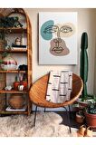 Soyut Dekoratif Vintange Retro Bohe Bohem Boho Art Vektorel Abstract Minimalist Canvas Kanvas Tablo