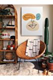 Soyut Dekoratif Vintange Retro Bohe Bohem Boho Art Vektorel Abstract Minimalist Canvas Kanvas Tablo