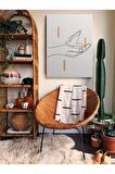 Soyut Dekoratif Vintange Retro Bohe Bohem Boho Art Vektorel Abstract Minimalist Canvas Kanvas Tablo