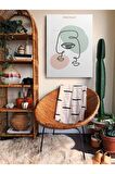 Soyut Dekoratif Vintange Retro Bohe Bohem Boho Art Vektorel Abstract Minimalist Canvas Kanvas Tablo