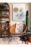 Soyut Dekoratif Vintange Retro Bohe Bohem Boho Art Vektorel Abstract Minimalist Canvas Kanvas Tablo