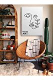 Soyut Dekoratif Vintange Retro Bohe Bohem Boho Art Vektorel Abstract Minimalist Canvas Kanvas Tablo