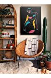 Soyut Dekoratif Vintange Retro Bohe Bohem Boho Art Vektorel Abstract Minimalist Canvas Kanvas Tablo