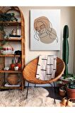 Soyut Dekoratif Vintange Retro Bohe Bohem Boho Art Vektorel Abstract Minimalist Canvas Kanvas Tablo