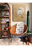 Soyut Dekoratif Vintange Retro Bohe Bohem Boho Art Vektorel Abstract Minimalist Canvas Kanvas Tablo
