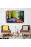 Yağlı Boya Görünümlü Sonbahar Kanvas Kanvas Canvas Tablo