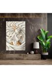 Medusa Beyaz Dik Kanvas Kanvas Canvas Tablo
