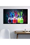 Renkli Kavanozlar Dans Eden Boyalar Kanvas Kanvas Canvas Tablo