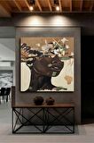 Afrika Soyut Kadın Kanvas Kanvas Canvas Tablo
