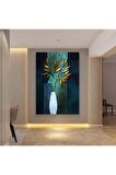 Dekoratif Vazo Çiçek Kanvas Kanvas Canvas Tablo
