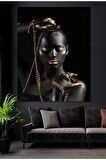 Zincirli Modern Afrikalı Kadın Kanvas Kanvas Canvas Tablo