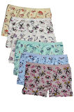 Kota 6'lı Paket Çok Renkli Desenli Kız Çocuk Boxer (KİLOT,KÜLOT) 3400