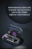 trend Kadınlar İçin 3 Kordonlu Akıllı Saat ve Dijital Göstergeli Powerbankli Bluetooth Kulaklık Dokunmatik Kontrol 2026