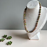  Gold Dokunuşlu Unakit Kolye