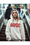 Rock Metal Müzik Grubu Baskılı Unisex Oversize AC DC Hoodie