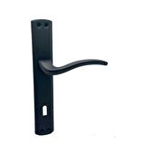 KOLDOOR Trim Mat Siyah Lüx Aynalı Oda Kapı Kolu 4 Takım