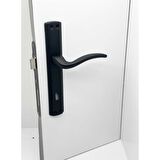 KOLDOOR Trim Mat Siyah Lüx Aynalı Oda Kapı Kolu 4 Takım