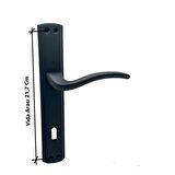 KOLDOOR Trim Mat Siyah Lüx Aynalı Oda Kapı Kolu 4 Takım