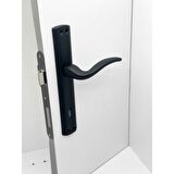 KOLDOOR Trim Mat Siyah Lüx Aynalı Oda Kapı Kolu 4 Takım