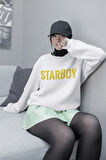 Starboy The Weeknd Baskılı Unisex Oversize Rapper Sweatshirt
