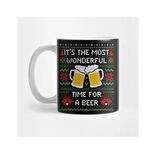 It's the Most Wonderful Time For a Beer Funny Ugly Christmas Sweater Mug