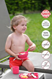 BABYCHEFS %100 PREMIUM SİLİKON 2'Lİ KASE KAŞIK MAMA SETİ VAKUM SİSTEMLİ PEMBE