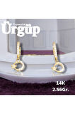 14AYAR 2.56Gram Altın Ayyıldız Küpe