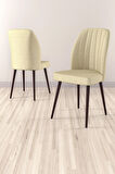 Floryn MDF Meşe Desen Açılabilir 80x132 Cm 4 Sandalyeli Mutfak Masası Takımı