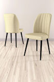 Floryn MDF Siyah Mermer Desen Açılabilir 80x132 Cm 4 Sandalyeli Mutfak Masası Takımı