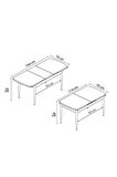 Ikon Beyaz 80x132 MDF Açılabilir Yemek Masası Takımı 4  Sandalye