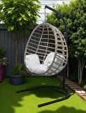 Armut Salıncak Tek Kişilik Raddan Örgü Bahçe Balkon Ev Salıncağı