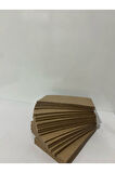 Kraft Baskısız 10,5 x 21 cm 100adet Kart kraft ara karton Not Kartı Hediye Notluk, kraft dosya kartı