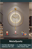Timelles Kristal - Büyük Boy(50X75CM) - (PİLLİ LED) - Metal (MOBİLYA) Duvar Saati