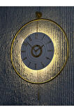 12-24h - XXL - Timelles Kristal- (60X80CM)-(PİLLİ LED) - Modern Metal (Mobilya) Duvar Saati
