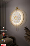 12-24h - XXL - Timelles Kristal- (60X80CM)-(PİLLİ LED) - Modern Metal (Mobilya) Duvar Saati