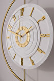 12-24h - XXL - Timelles Kristal- (60X80CM)-(PİLLİ LED) - Modern Metal (Mobilya) Duvar Saati