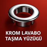 Parlak Krom Görünümlü Lavabo Taşma Yüzüğü - Dayanıklı Metal Evye Taşma Halkası 1 Adet